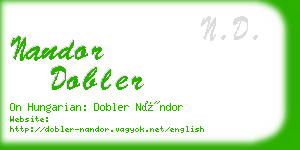 nandor dobler business card